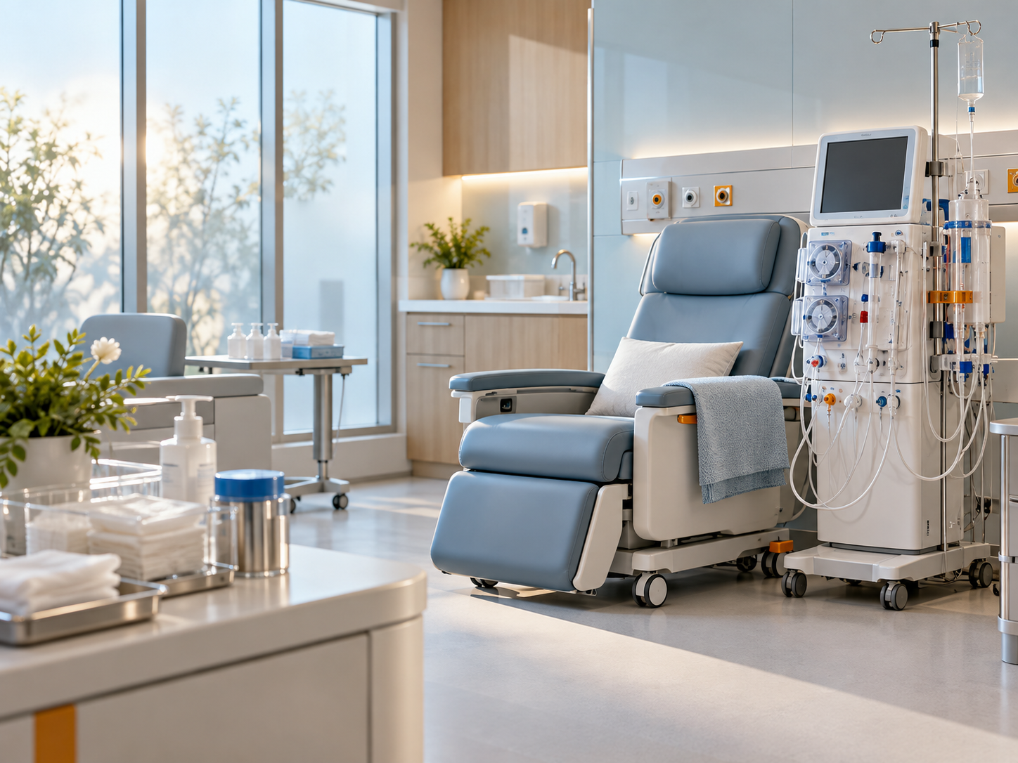 Imagen conceptual de equipamiento e infraestructura para servicios médicos